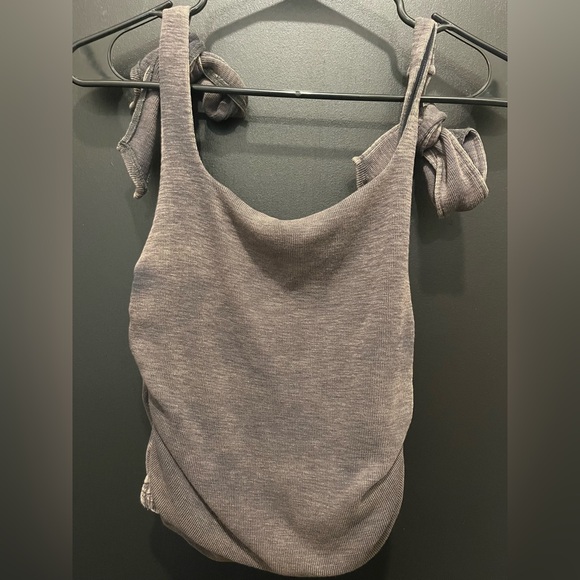 Free People ribbed shoulder tie Tank…. - Picture 2 of 15